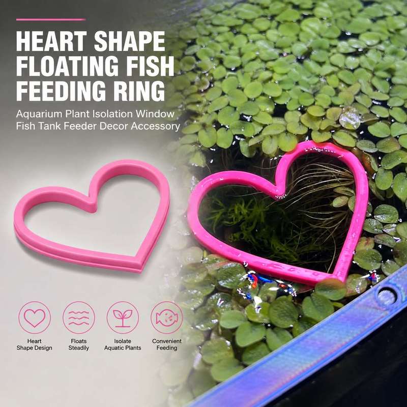 Aquarium Fertilizer - Кольцо-кормушка для рыб в форме сердца,