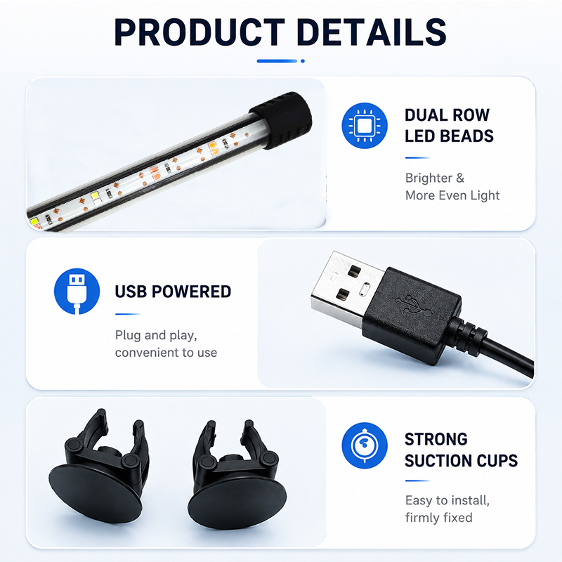 18-58 см USB светодиодная ламп – обзор и цена Aquarium Plant Light