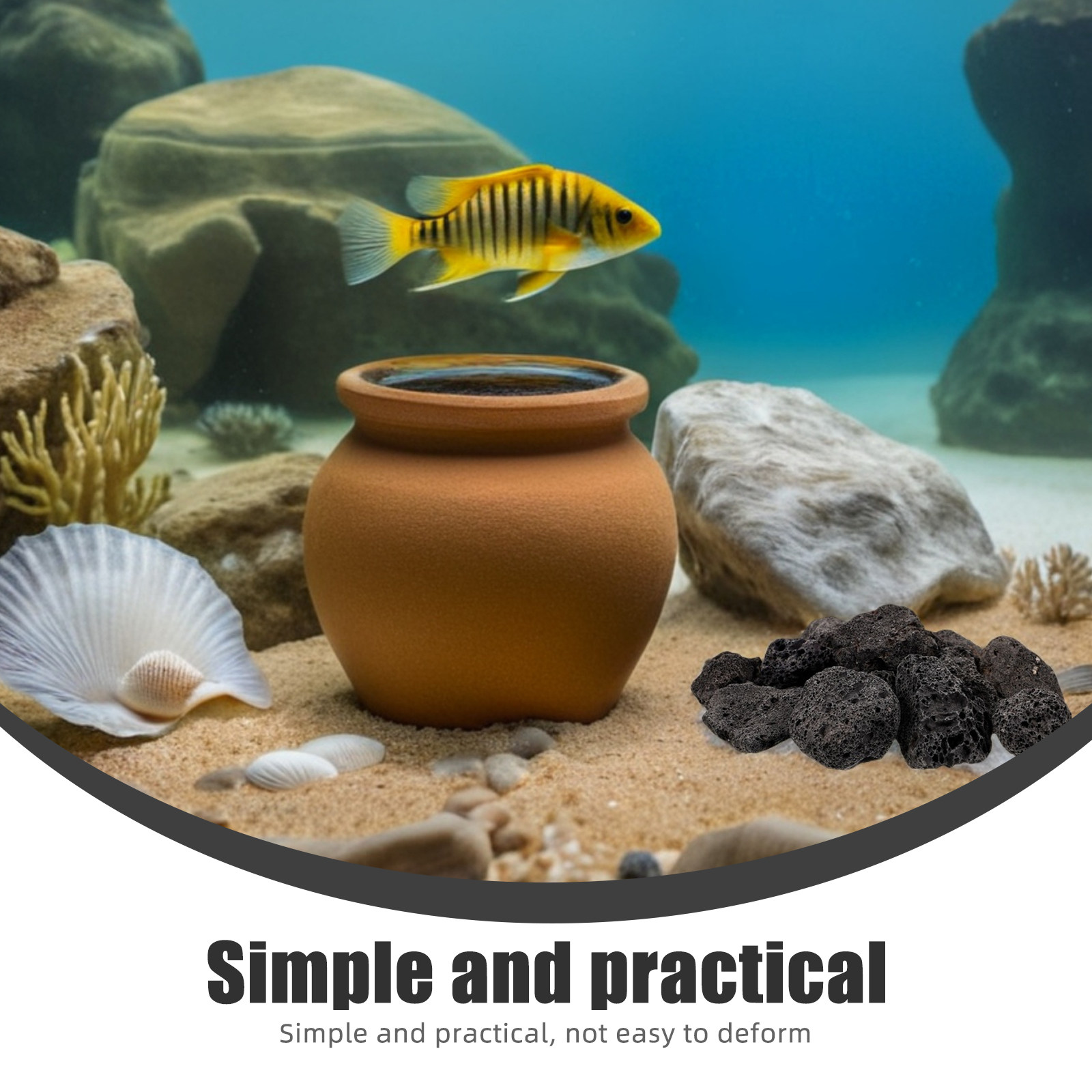 1 упаковка натуральных вулкани – обзор и цена Plant Aquarium Pot